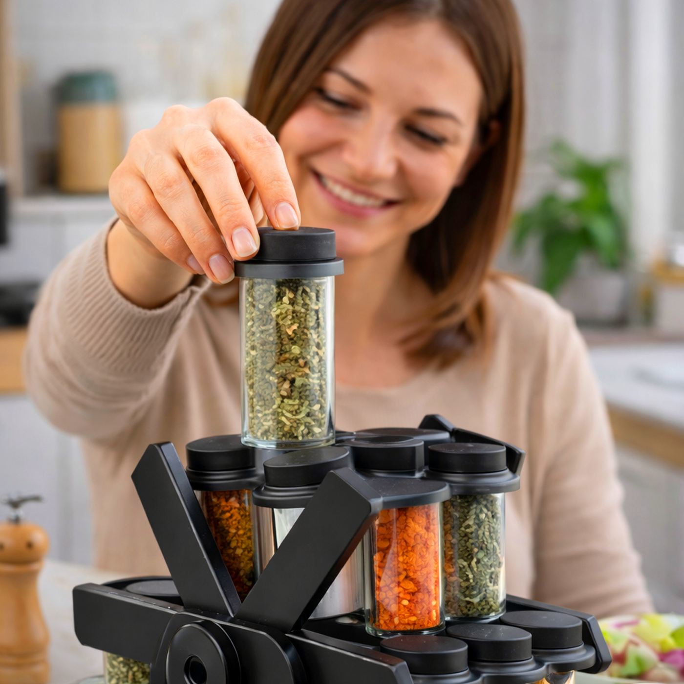 18 Jar Rotating Spice Rack