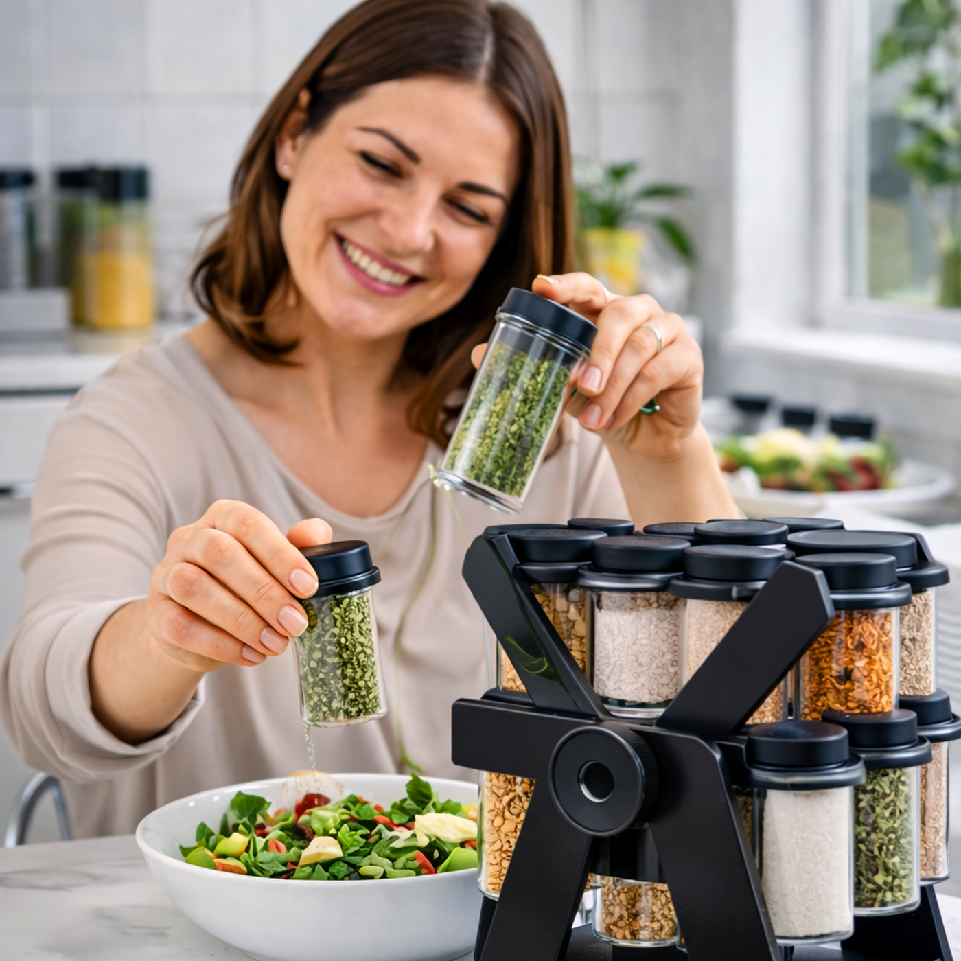 18 Jar Rotating Spice Rack