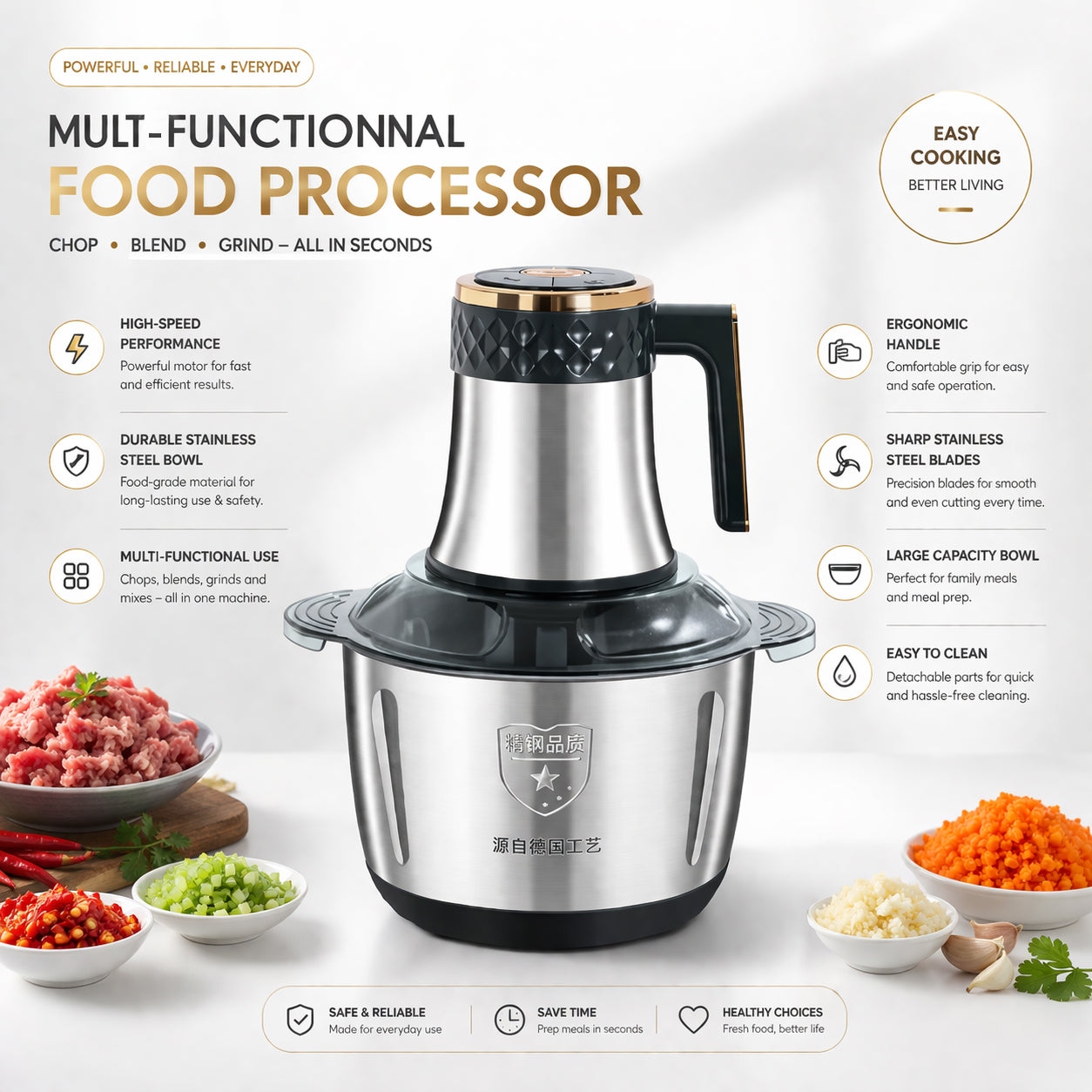 Stainless Steel Food Chopper