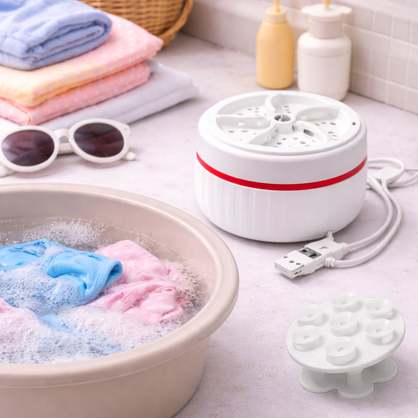 2 in 1 Mini Washing Machine