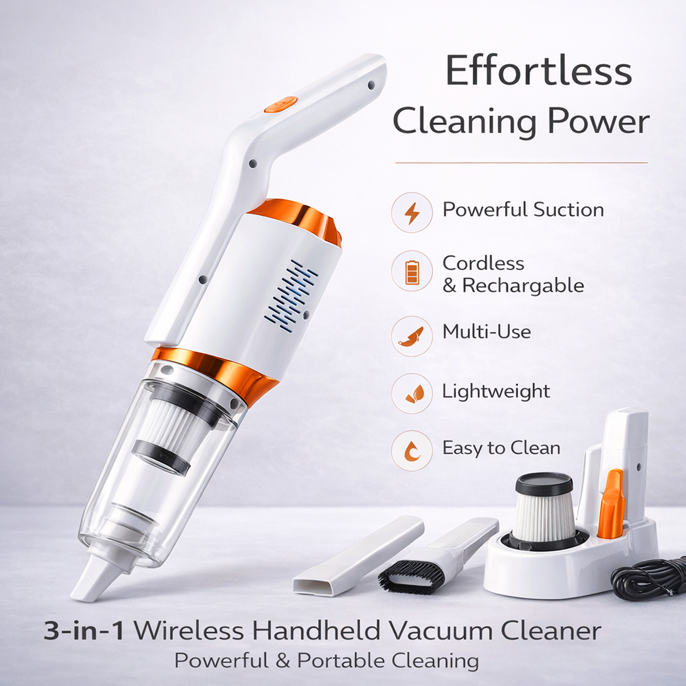 Wireless Vacuum Cleaner 3-in-1
